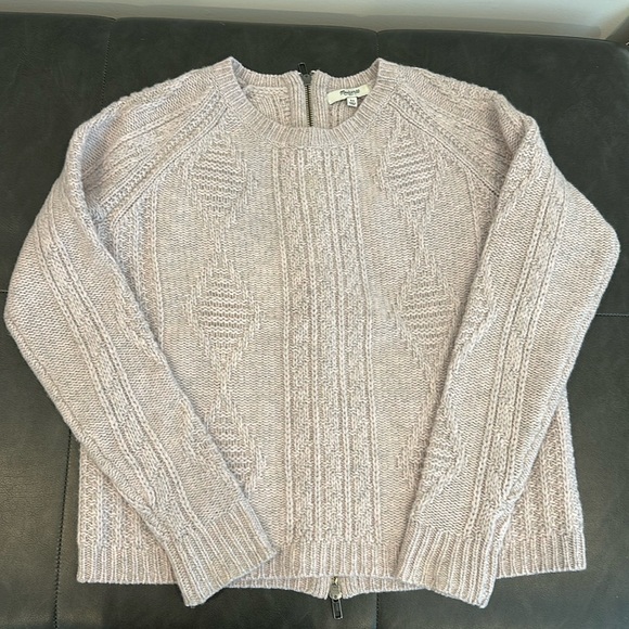 Madewell Sweaters - Madewell lavender wool sweater with zipper size xs
